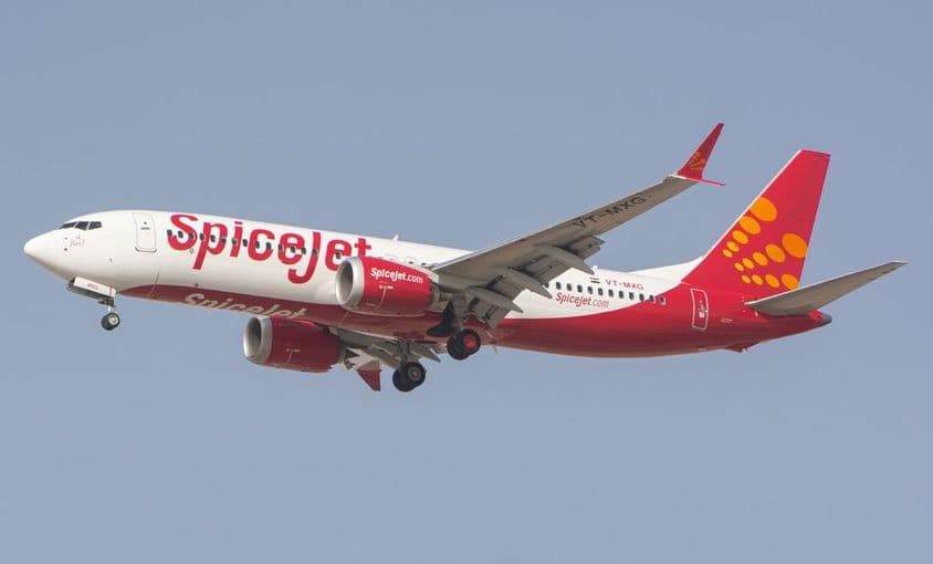 SpiceJet Airline Boeing 737 MAX Flugzeug.