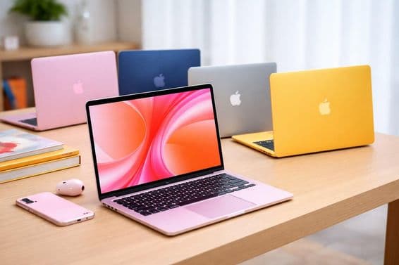 Farbenfrohe MacBook Neo Laptops