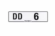 Dubai dd 6 Nummernschild