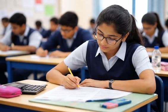 Dubai Schüler in einer Prüfungssituation