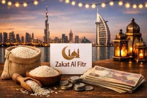 Ramadan-Spende unter den Lichtern von Dubai