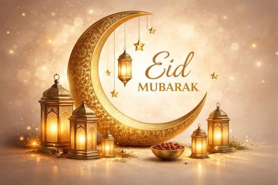 Goldene Halbmondlaterne Festlichkeit