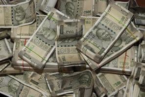 Stapel indischer Währung, 500 Rupien