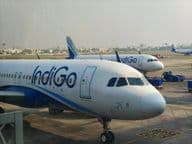 Indigo Aero Flugzeug am Flughafen Dum Dum