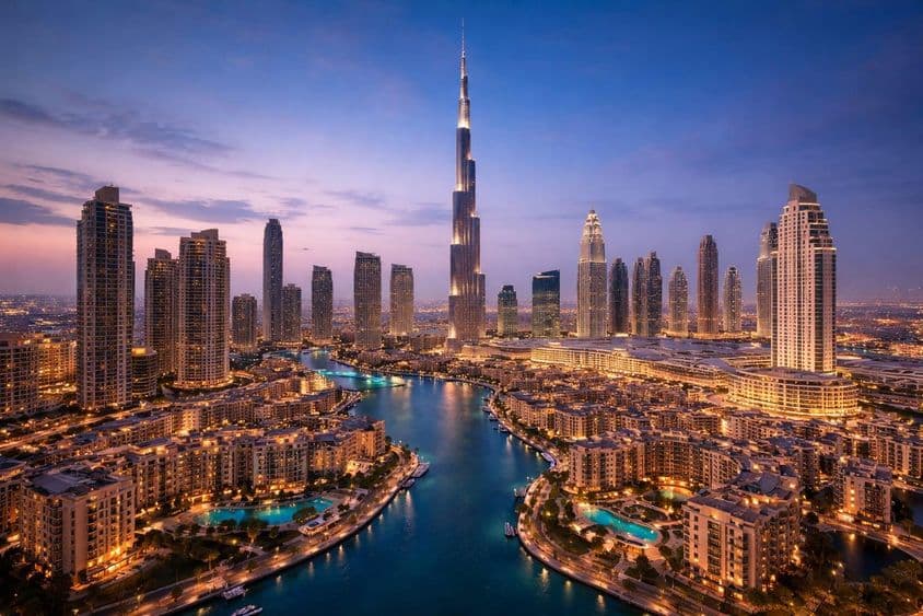 Panorama von Dubais Luxusimmobilien
