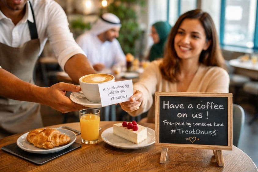 Ein Moment vorausbezahlter Freundlichkeit