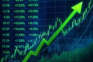 Steigender Aktienmarkt-Trendgraf