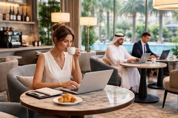 Moderne Hotelarbeitsumgebung Atmosphäre