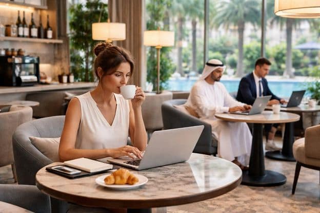 Moderne Hotelarbeitsumgebung Atmosphäre