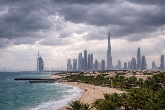 Kühle Dubai-Küstenlandschaft