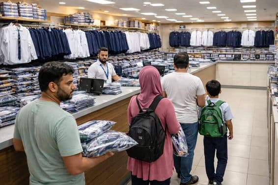 Einkaufen von Schuluniformen in Dubai