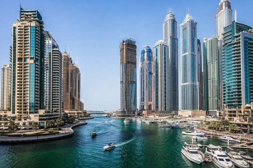 Dubai Marina Panoramablick