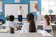 Moderner Klassenzimmer-Moment