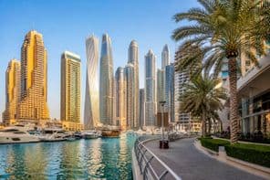 Dubai Marina Sonnenaufgangsambiente