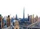 Dubai-Skyline mit Burj Khalifa