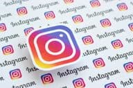 Instagram-Logo auf Papier gedruckt