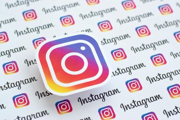 Instagram-Logo auf Papier gedruckt