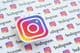 Instagram-Logo auf Papier gedruckt