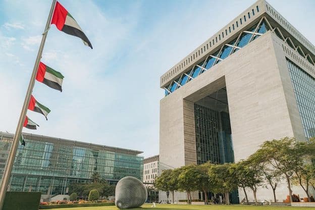 DIFC-Torbereich in Dubai, Vereinigte Arabische Emirate