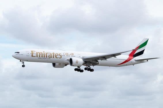 Eine Emirates Boeing 777-31HER