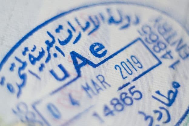 Einreisestempel der Vereinigten Arabischen Emirate